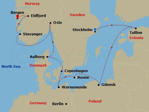 map of itinerary