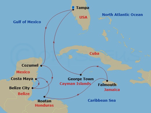 map of itinerary