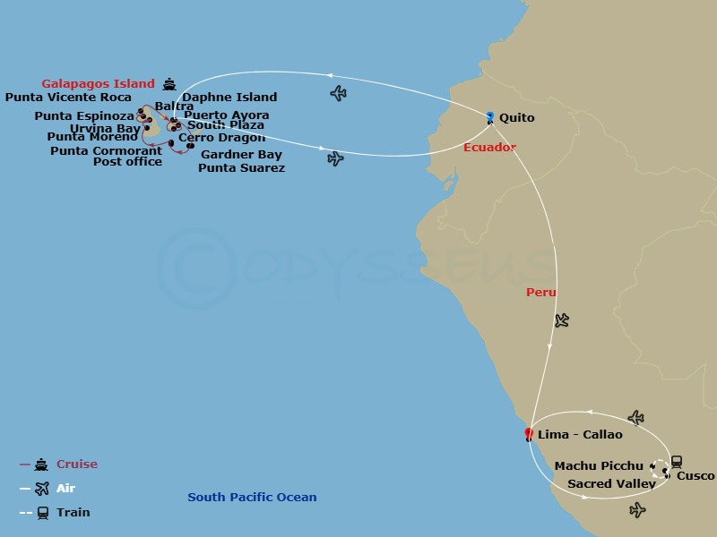 map of itinerary