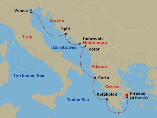 map of itinerary
