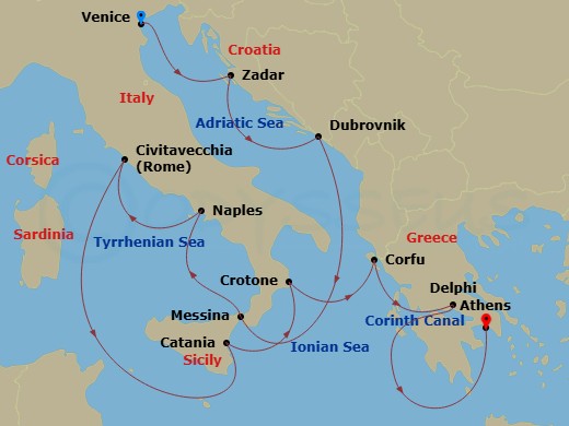 map of itinerary