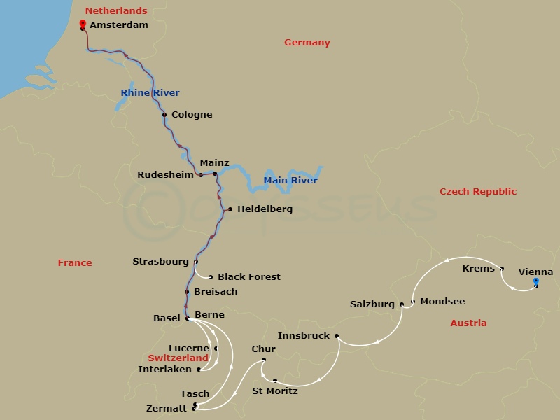map of itinerary