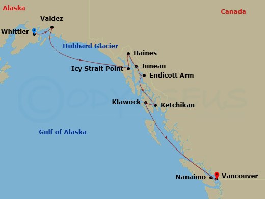 map of itinerary