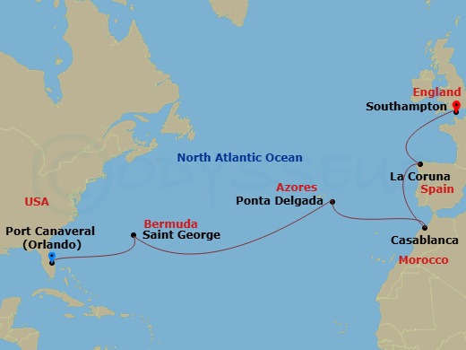 map of itinerary