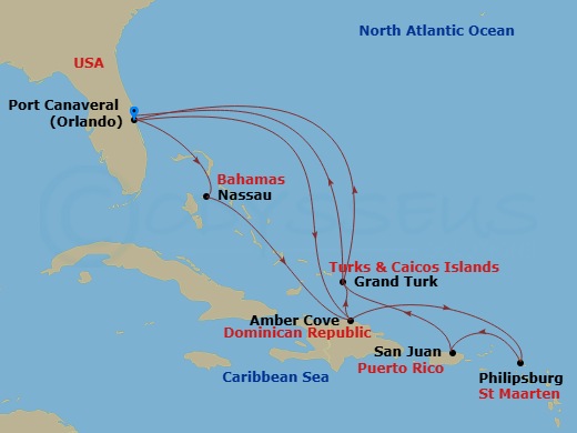map of itinerary