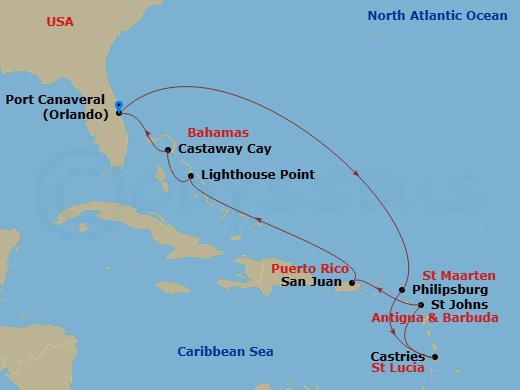 map of itinerary