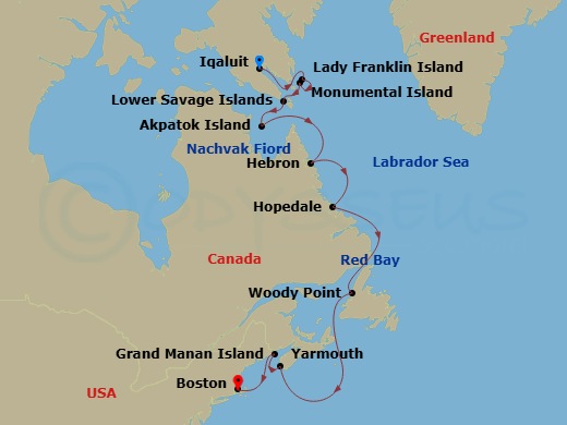 map of itinerary