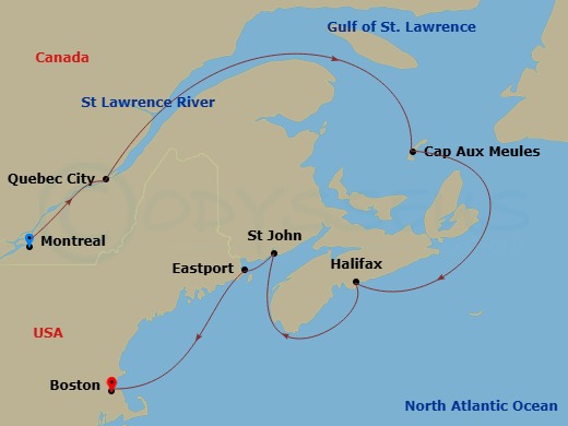 map of itinerary
