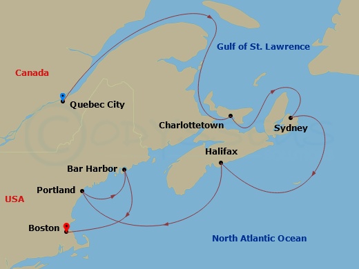 map of itinerary