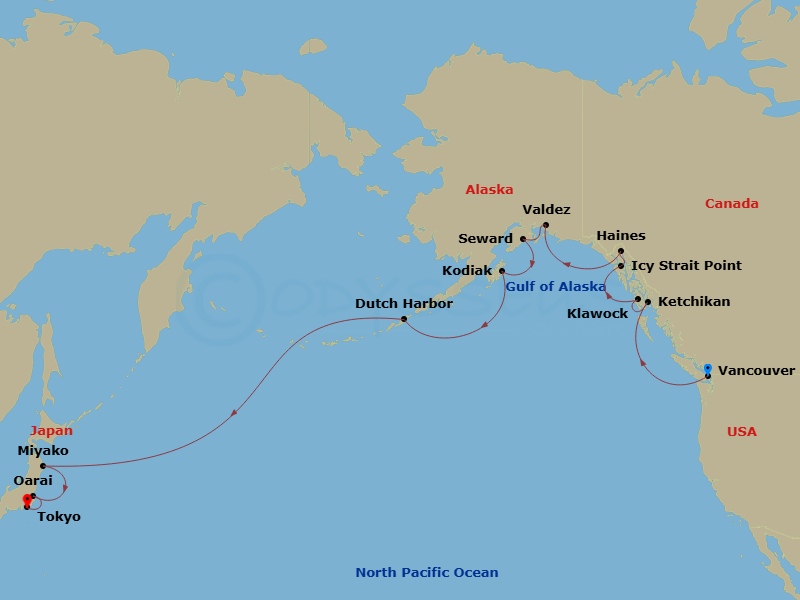 map of itinerary