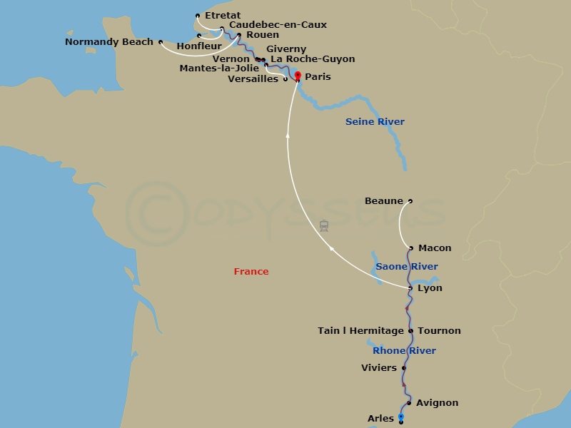 map of itinerary