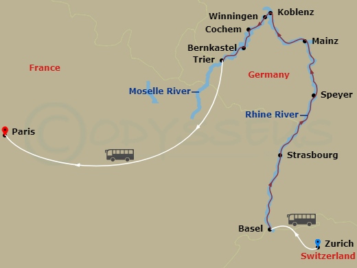 map of itinerary