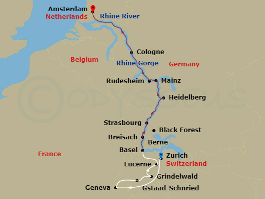 map of itinerary